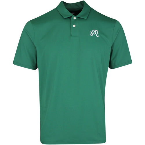 Malbon Golf Shirt - Evergreen M Icon Performance Pique - Green SS25