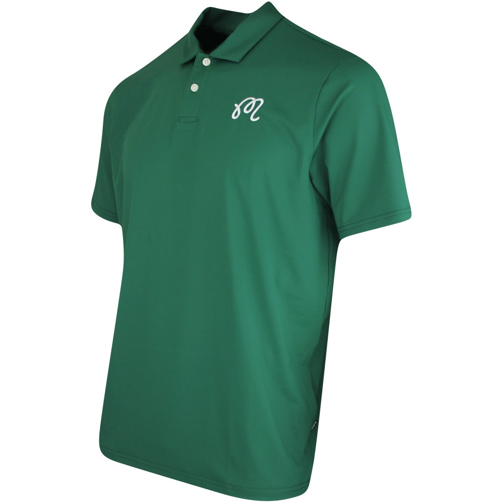 Malbon Golf Shirt - Evergreen M Icon Performance Pique - Green SS25