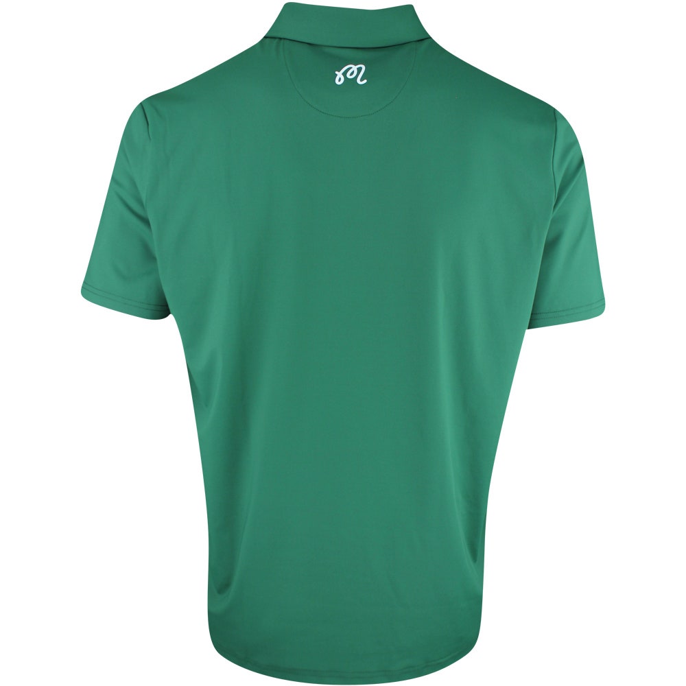 Malbon Golf Shirt - Evergreen M Icon Performance Pique - Green SS25