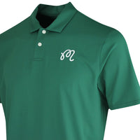 Malbon Golf Shirt - Evergreen M Icon Performance Pique - Green SS25