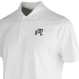 Malbon Golf Shirt - Evergreen M Icon Performance Pique - White SS25