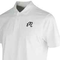 Malbon Golf Shirt - Evergreen M Icon Performance Pique - White SS25