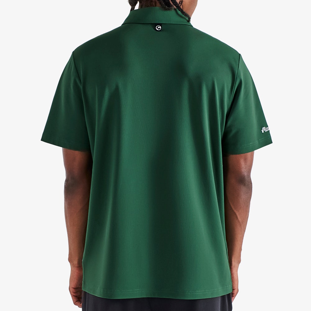 Malbon Golf Shirt - Fairway Baldwin Tech Polo - Forest FA25