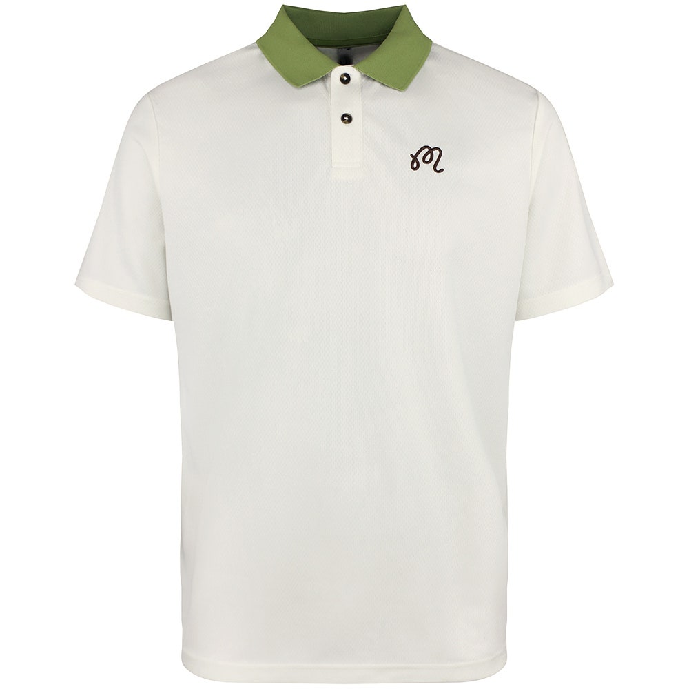 Malbon Golf Shirt - Fairway Hex Polo - Ivory FA26