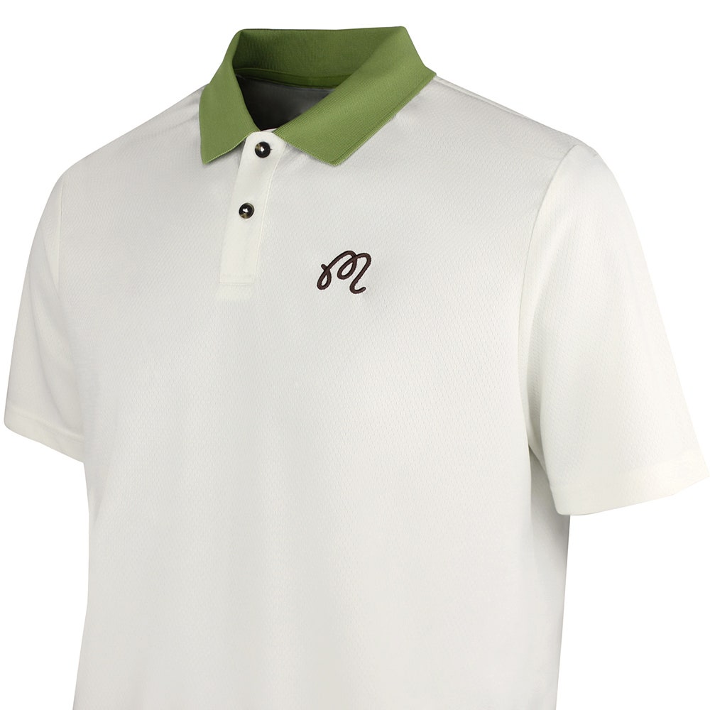 Malbon Golf Shirt - Fairway Hex Polo - Ivory FA26
