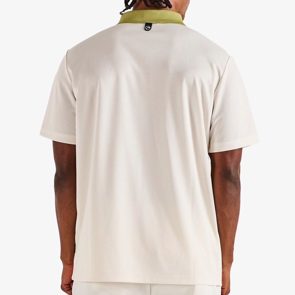 Malbon Golf Shirt - Fairway Hex Polo - Ivory FA26