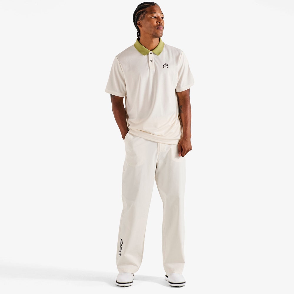 Malbon Golf Shirt - Fairway Hex Polo - Ivory FA26