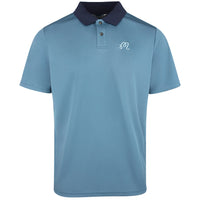 Malbon Golf Shirt - Fairway Hex Polo - Slate FA26