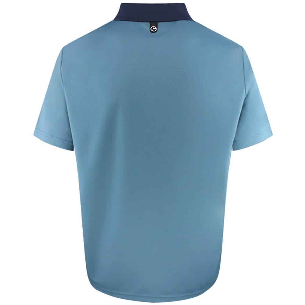 Malbon Golf Shirt - Fairway Hex Polo - Slate FA26