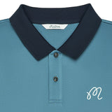 Malbon Golf Shirt - Fairway Hex Polo - Slate FA26