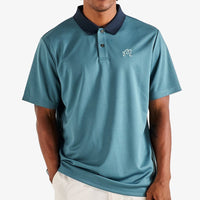 Malbon Golf Shirt - Fairway Hex Polo - Slate FA26