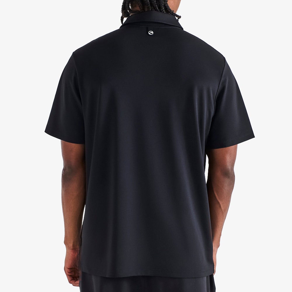 Malbon Golf Shirt - Fairway Icon Polo - Black SS26