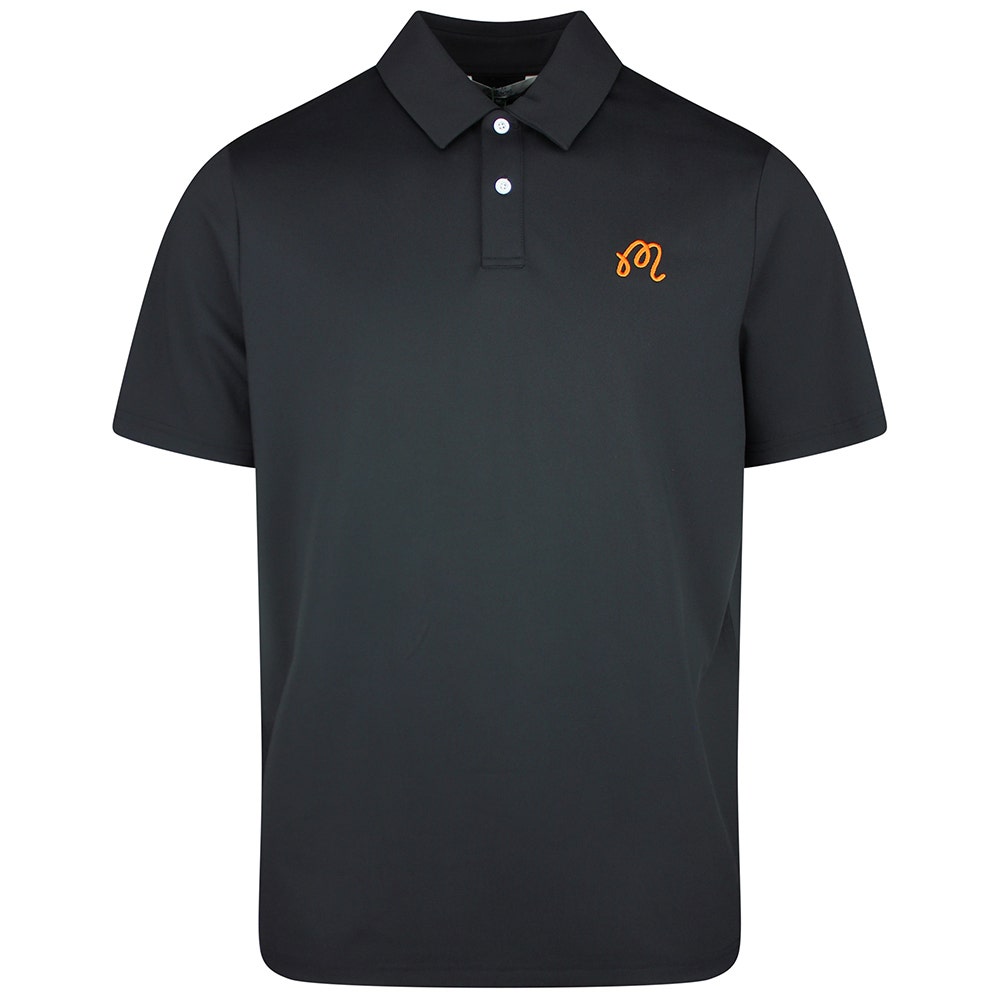 Malbon Golf Shirt - Fairway Icon Polo - Black SS26