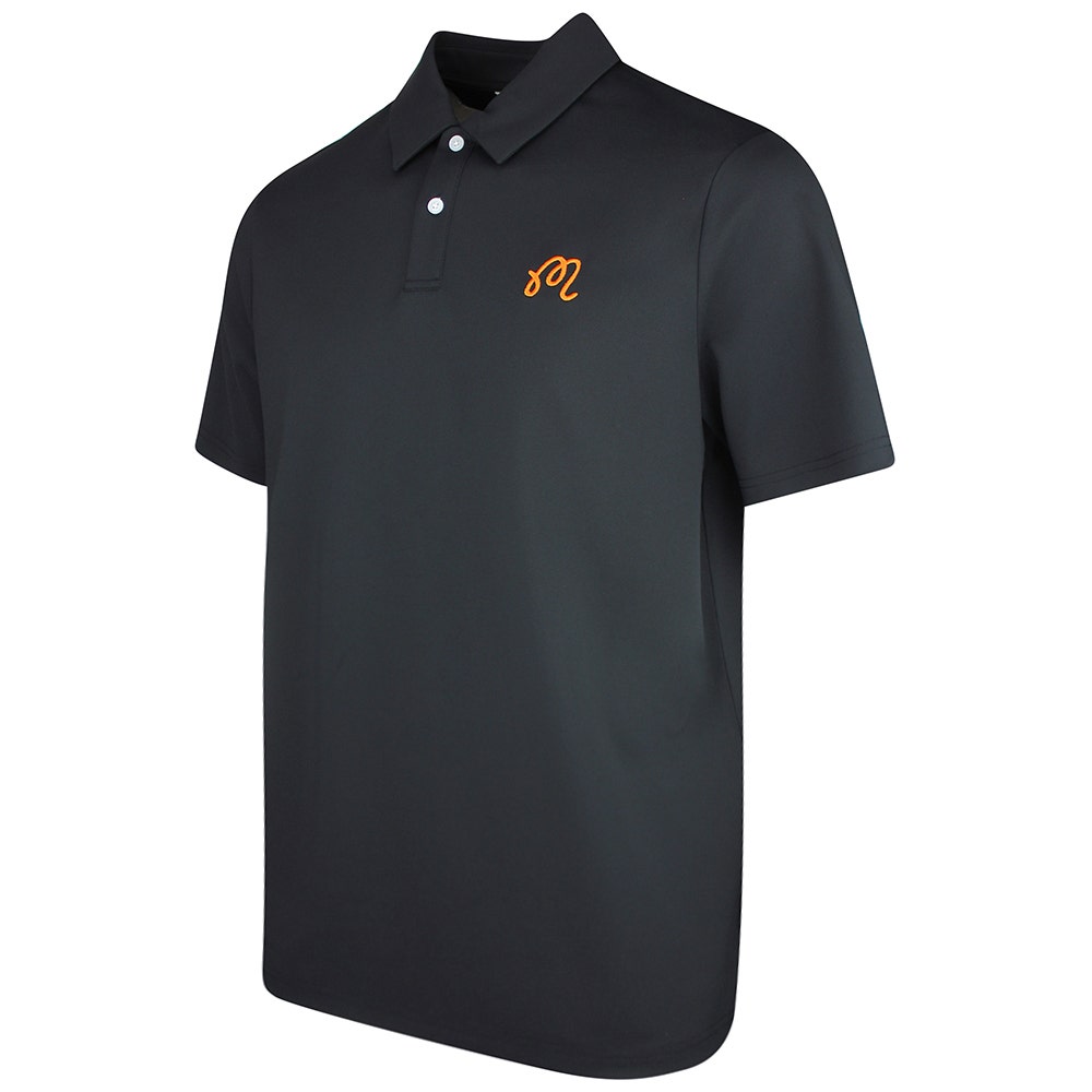 Malbon Golf Shirt - Fairway Icon Polo - Black SS26