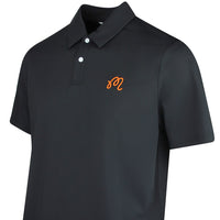 Malbon Golf Shirt - Fairway Icon Polo - Black SS26