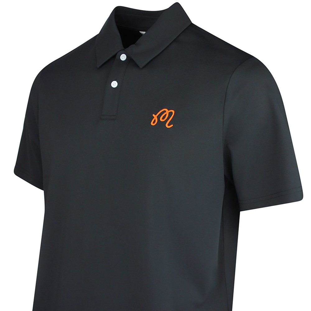 Malbon Golf Shirt - Fairway Icon Polo - Black SS26