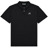 Malbon Golf Shirt - Fairway Icon Polo - Black - White SS26