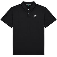 Malbon Golf Shirt - Fairway Icon Polo - Black - White SS26