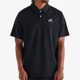 Malbon Golf Shirt - Fairway Icon Polo - Black - White SS26