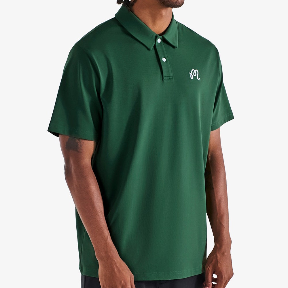 Malbon Golf Shirt - Fairway Icon Polo - Forest SS26