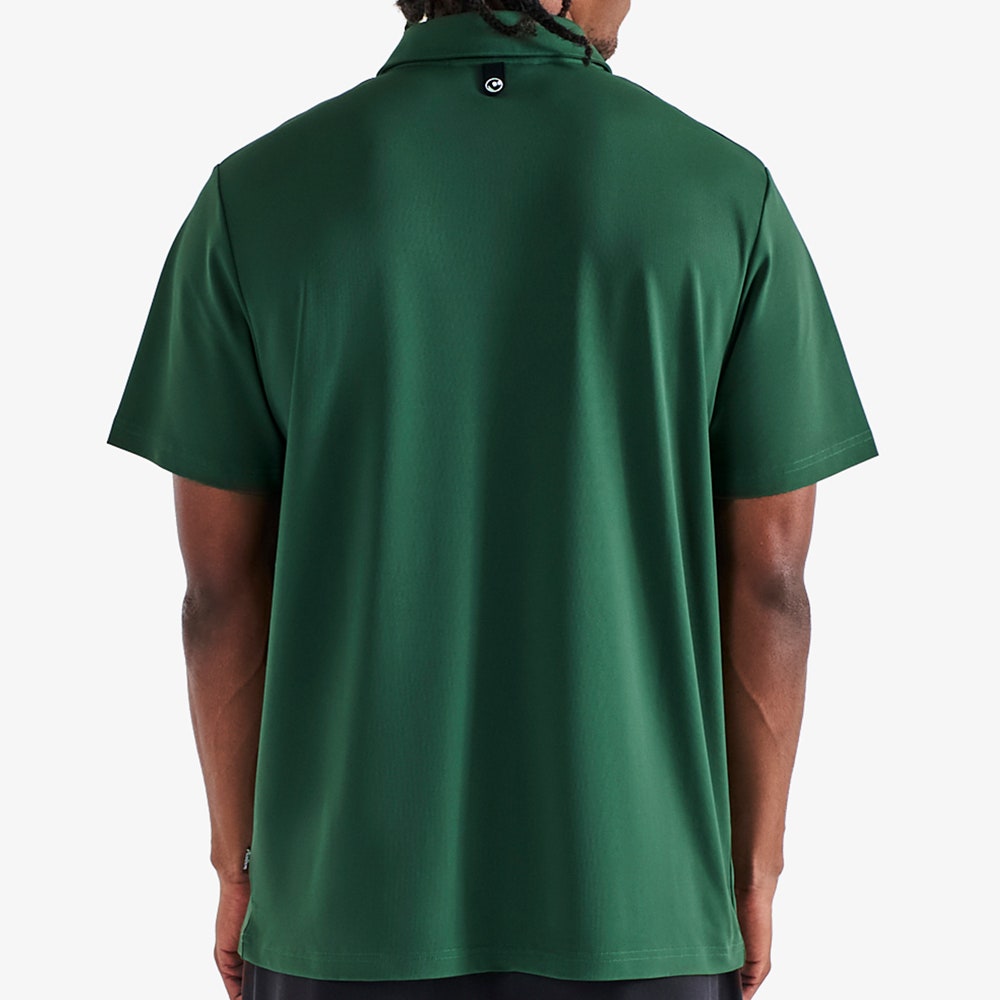 Malbon Golf Shirt - Fairway Icon Polo - Forest SS26