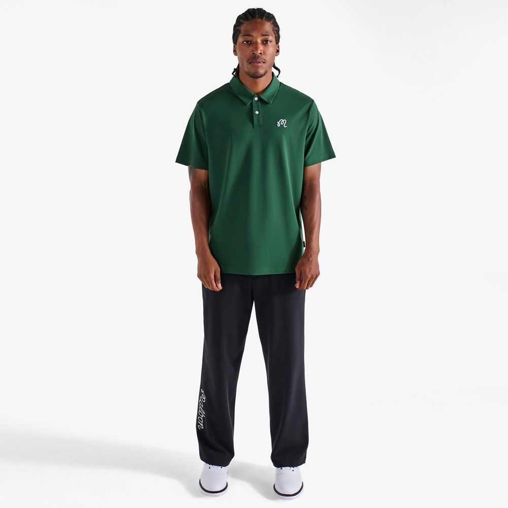 Malbon Golf Shirt - Fairway Icon Polo - Forest SS26