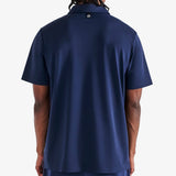 Malbon Golf Shirt - Fairway Icon Polo - Navy - White SS26