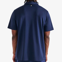 Malbon Golf Shirt - Fairway Icon Polo - Navy - White SS26