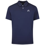 Malbon Golf Shirt - Fairway Icon Polo - Navy - White SS26