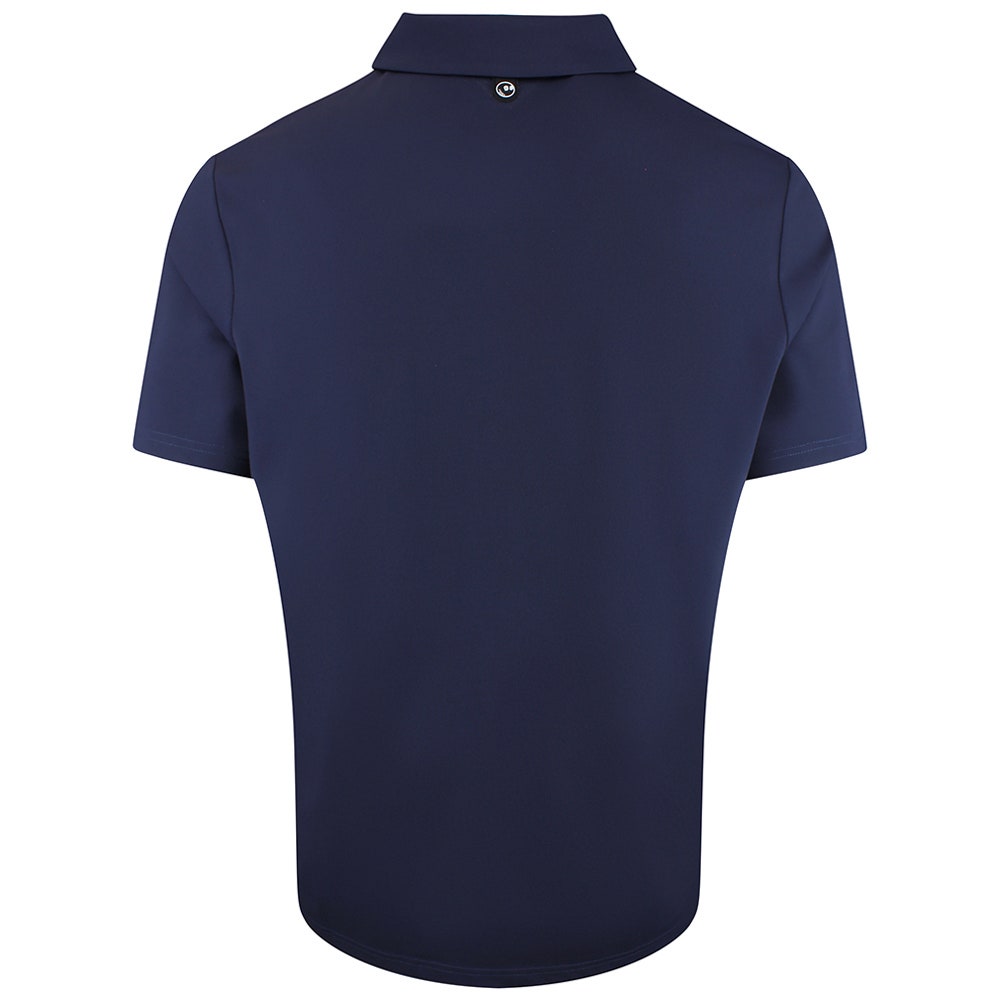 Malbon Golf Shirt - Fairway Icon Polo - Navy - White SS26