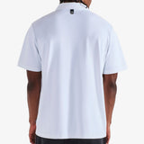 Malbon Golf Shirt - Fairway Icon Polo - White - Black SS26