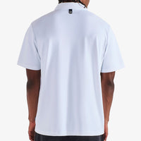 Malbon Golf Shirt - Fairway Icon Polo - White - Black SS26