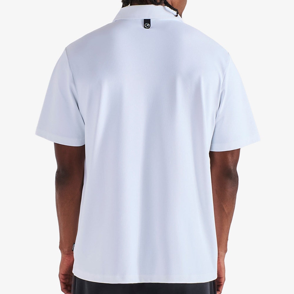 Malbon Golf Shirt - Fairway Icon Polo - White - Black SS26