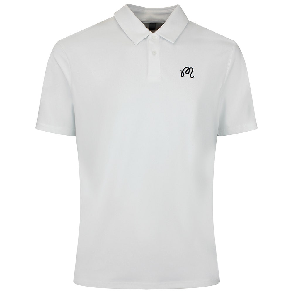 Malbon Golf Shirt - Fairway Icon Polo - White - Black SS26