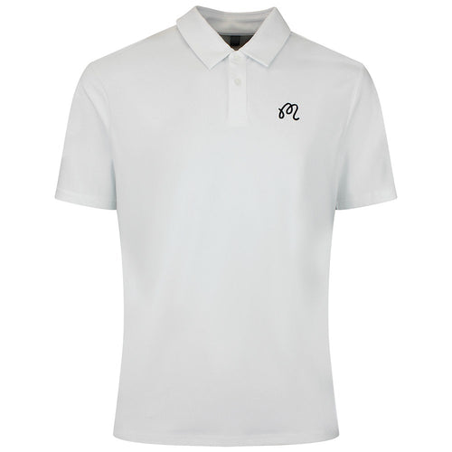 Malbon Golf Shirt - Fairway Icon Polo - White - Black SS26