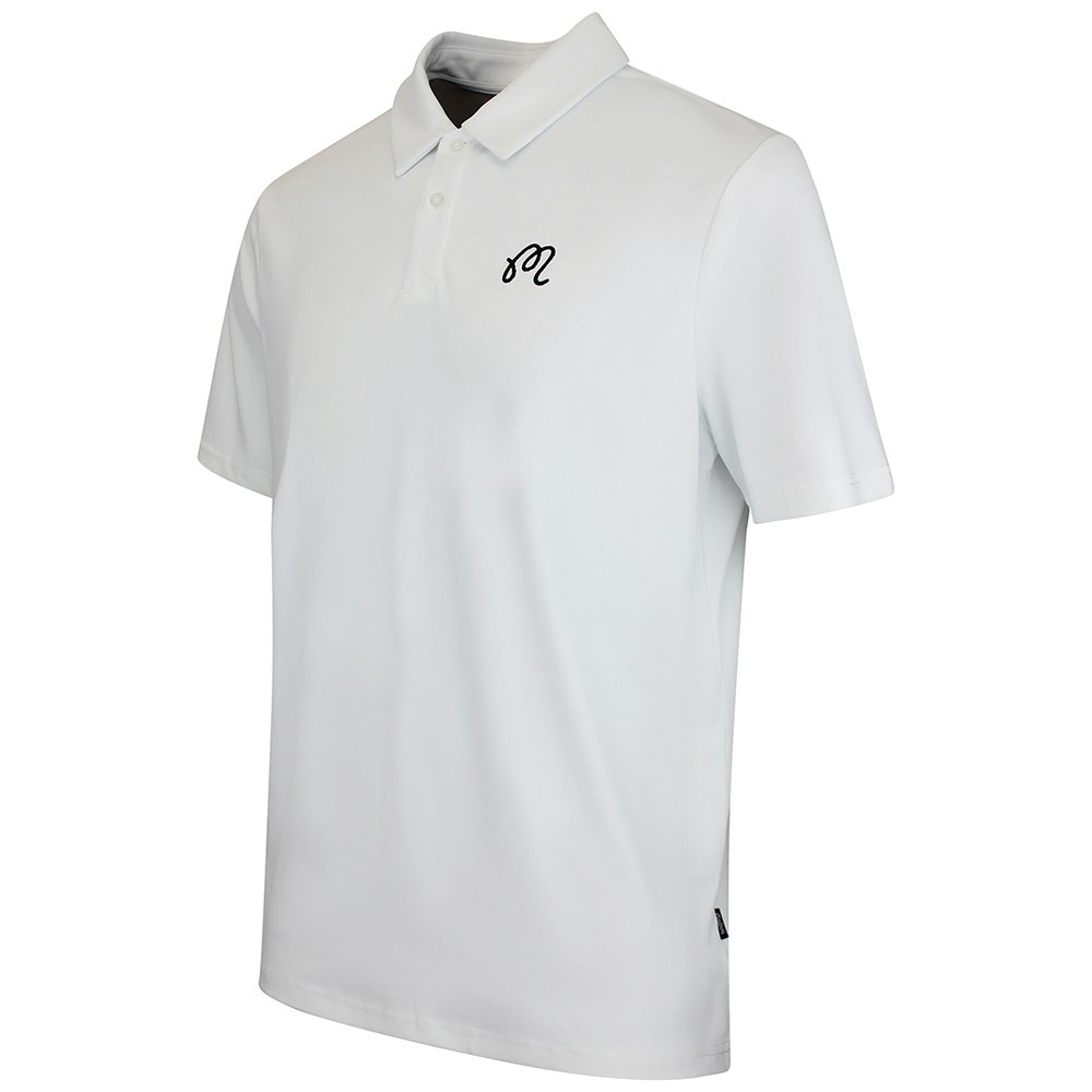 Malbon Golf Shirt - Fairway Icon Polo - White - Black SS26