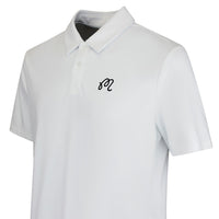Malbon Golf Shirt - Fairway Icon Polo - White - Black SS26