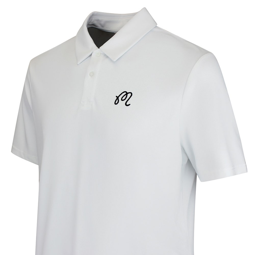 Malbon Golf Shirt - Fairway Icon Polo - White - Black SS26