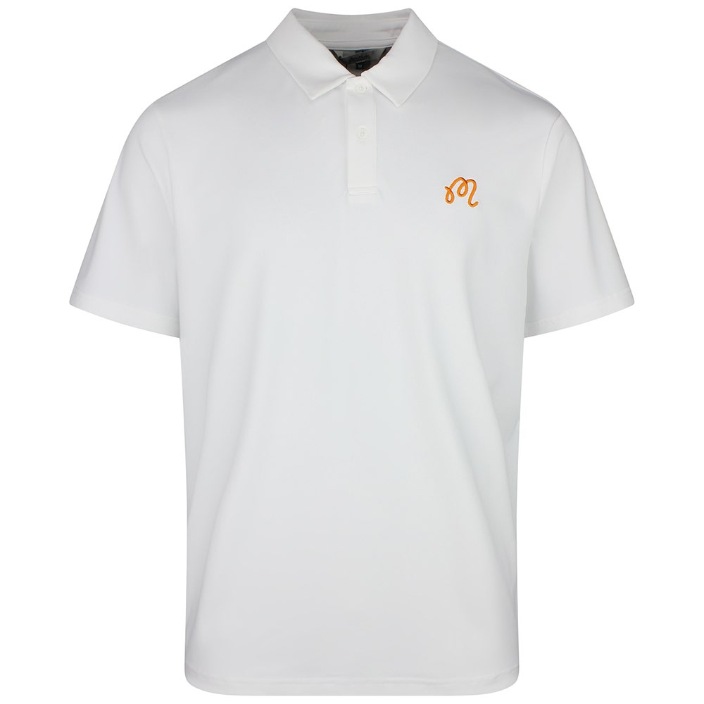 Malbon Golf Shirt - Fairway Icon Polo - White - Marmalade SS26
