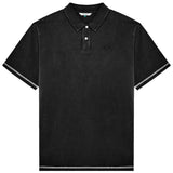 Malbon Golf Shirt - Fairway Overdyed Polo - Black FA26