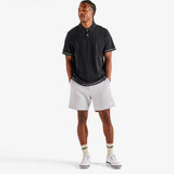 Malbon Golf Shirt - Fairway Overdyed Polo - Black FA26