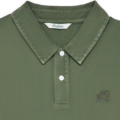 Malbon Golf Shirt - Fairway Overdyed Polo - Rifle Green FA26