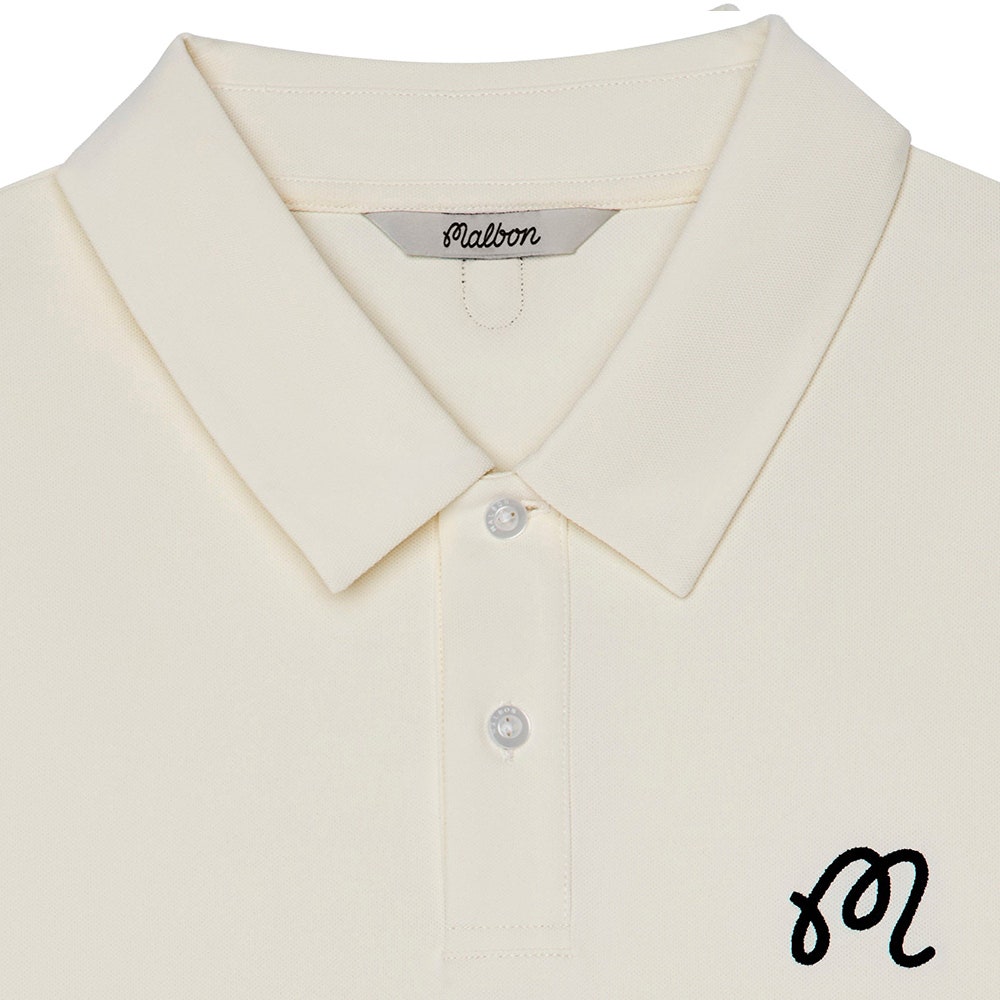 Malbon Golf Shirt - Fairway Polo - Ivory SS26