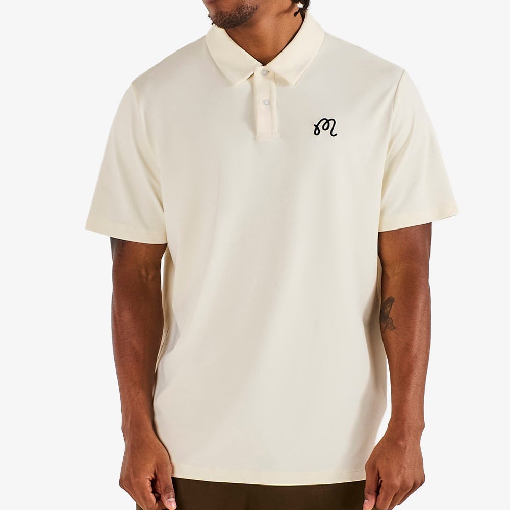 Malbon Golf Shirt - Fairway Polo - Ivory SS26