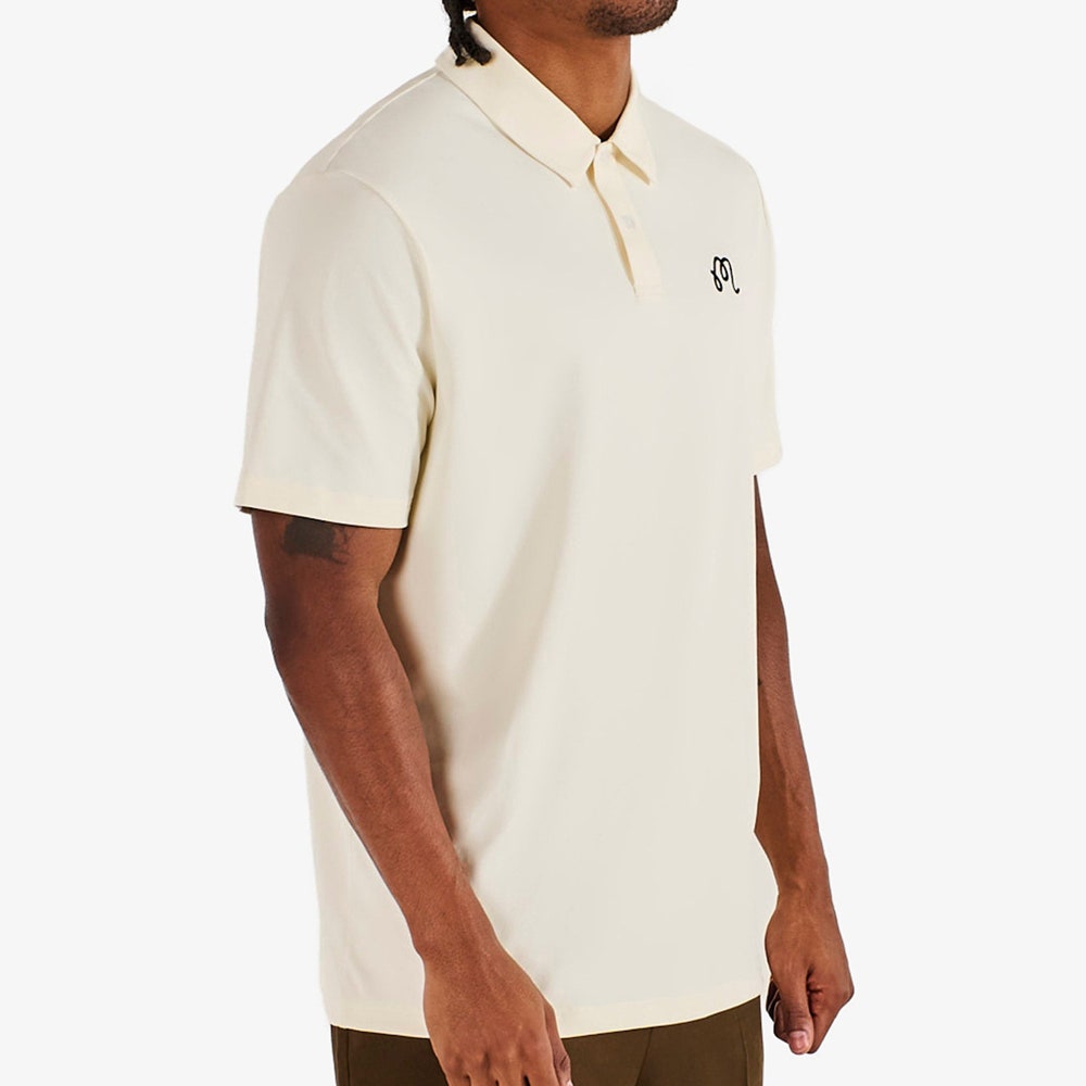 Malbon Golf Shirt - Fairway Polo - Ivory SS26