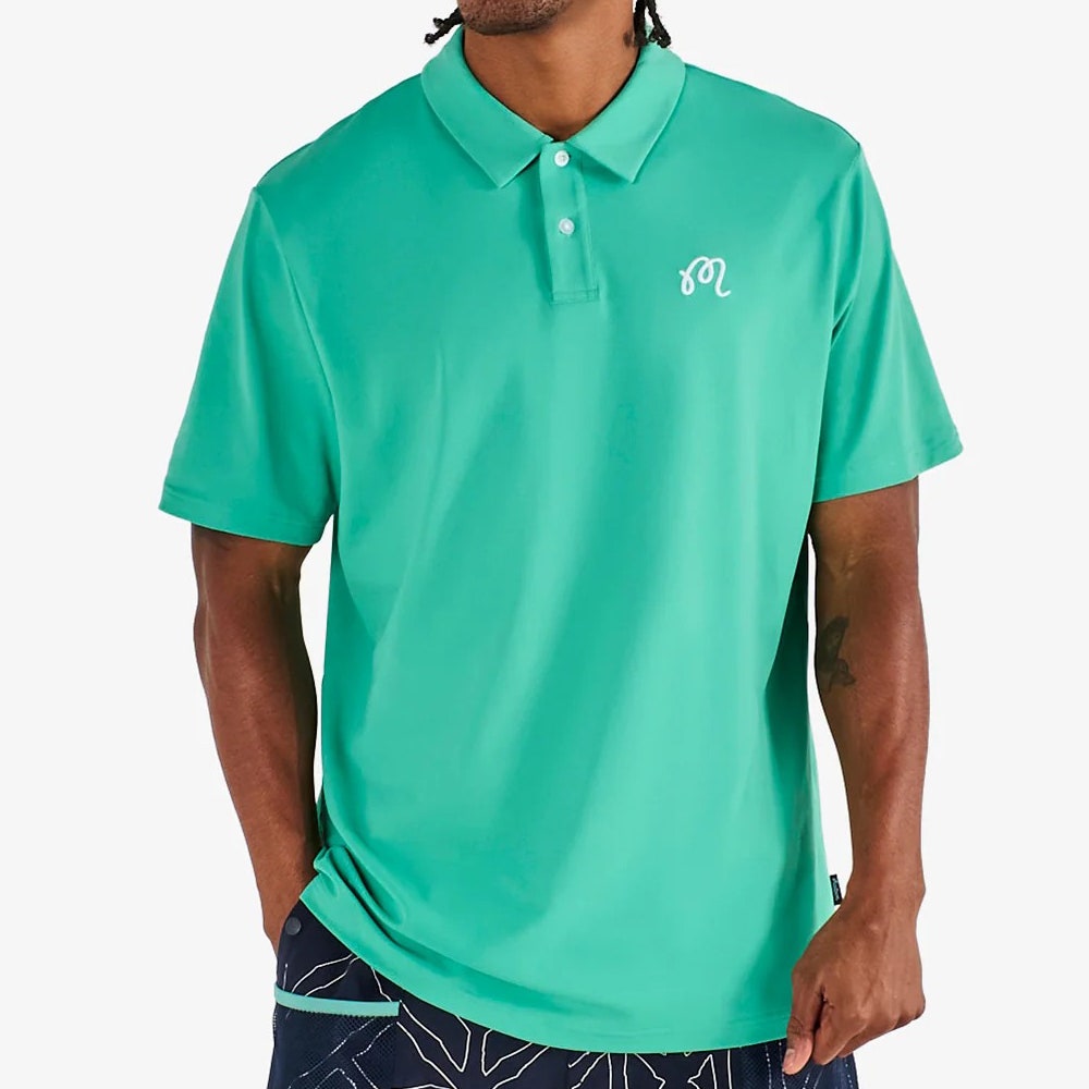 Malbon Golf Shirt - Fairway Polo - Marine Green SS26