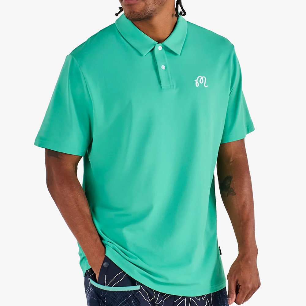 Malbon Golf Shirt - Fairway Polo - Marine Green SS26