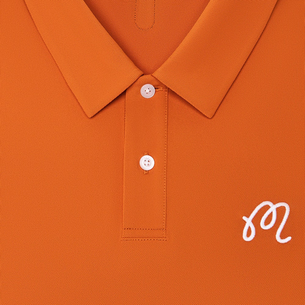 Malbon Golf Shirt - Fairway Polo - Marmalade SS26