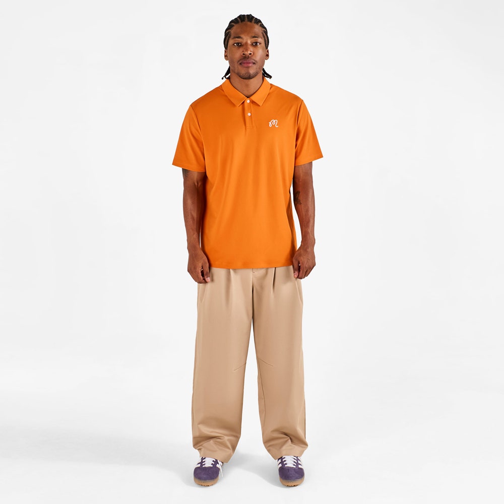 Malbon Golf Shirt - Fairway Polo - Marmalade SS26