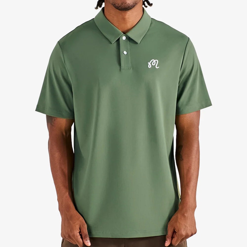 Malbon Golf Shirt - Fairway Polo - Olivine SS26